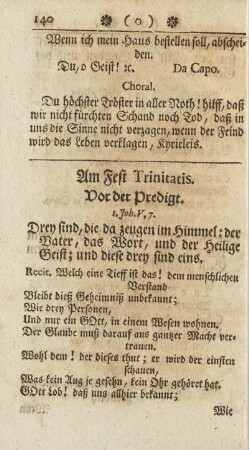 Am Fest Trinitatis.