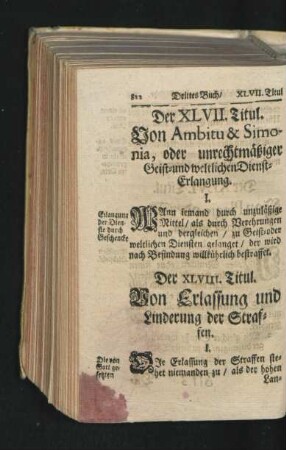 Der XLVIII. Titul. Von Erlssung und Linderung der Straffen.