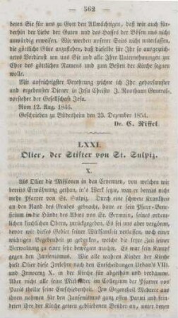 562-574 Olier, der Stifter von St. Sulpice : X.