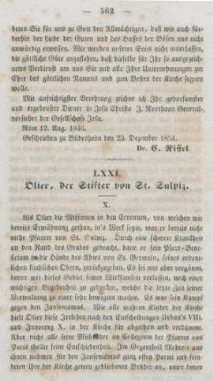 562-574 Olier, der Stifter von St. Sulpice : X.