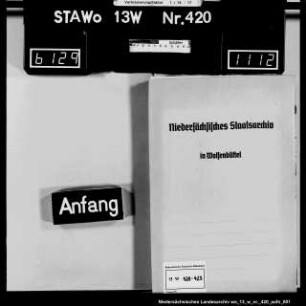 Exemtensteueranlagen des Districts Braunschweig, Canton Wolfenbüttel municipal mit Gotteslager, Antoinettenruh und Rothenhof