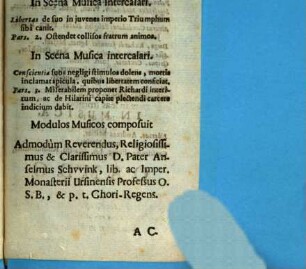 Poena Neglectae Vocationis : Drama a Poesi ; [Periocha]