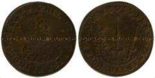 Niederländischer Historienpfennig zum Krieg zwischen Frankreich und Spanien