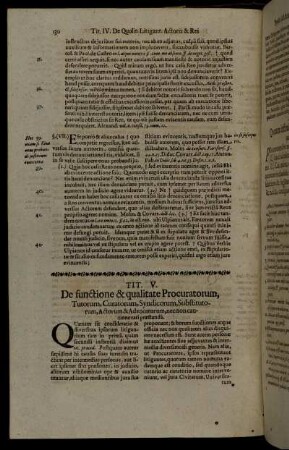 Tit. V. De functione & qualitate Procuratorum, Tutorum, Curatorum [...]