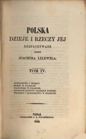 Polska dzieje i rzeczy jéj, 4