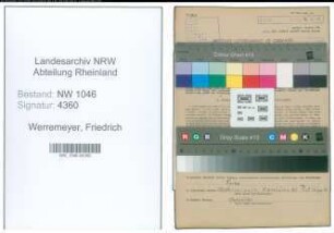 Entnazifizierung Friedrich Werremeyer , geb. 29.04.1900 (Bahnbeamter)