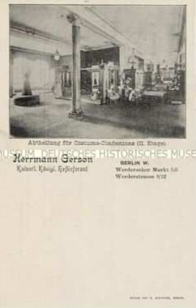 Werbepostkarte für das Kaufhaus Gerson