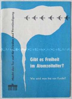 Propagandaschrift der DDR für einen Friedensvertrag und gegen Atomwaffen