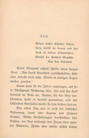XXII. Mögen finstre Schatten kühlen, ...