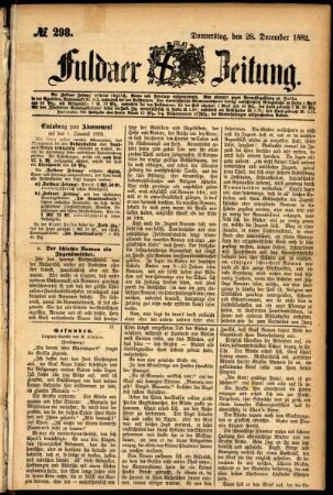 Ausgabe vom Donnerstag, den 28. Dezember 1882.