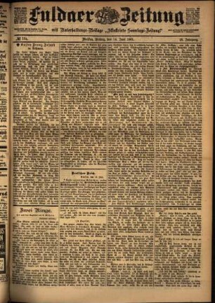 Ausgabe vom Freitag, den 14. Juni 1901.
