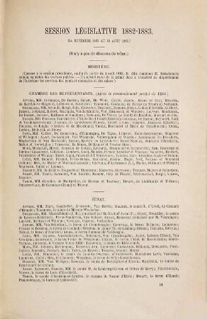 Histoire parlémentaire de la Belgique, 2,3. 2me Série : 1880 - 1890 : [Session ordinaire de 1882 - 1883]