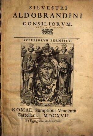 Silvestri Aldobrandini Consiliorvm .... [Liber secundus]