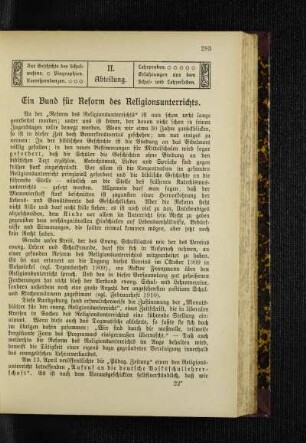 ¬Ein¬ Bund für Reform des Religionsunterrichts