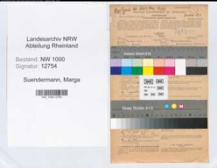 Entnazifizierung Marga Suendermann, geb. 14.06.1914 (Kontoristin)