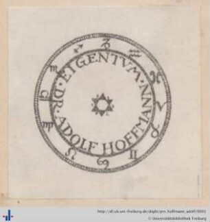Exlibris (Aus: UB Freiburg, NB 1/329)