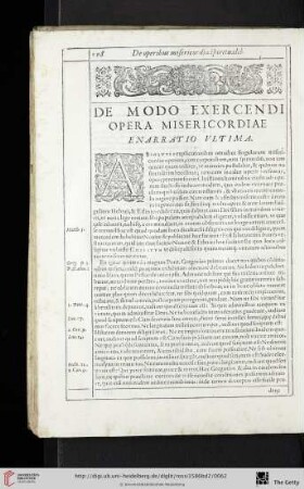 De modo exercendi opera misericordiae - enarratio vltima