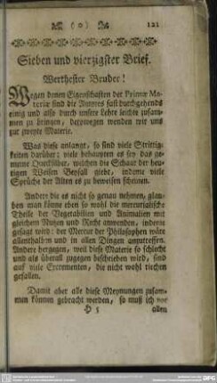 Sieben und vierzigster Brief