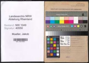 Entnazifizierung Jakob Mueller , geb. 15.02.1901 (Werkmeister)