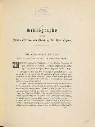 A bibliography of the works written and edited by Dr. John Worthington