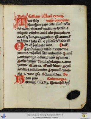 [73r - 82v] Excerpta e Johannis Cassiani de institutis coenobiorum et de octo principalium vitorium remediis libris 5-12.