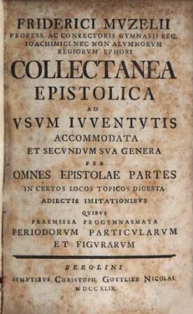 Collectanea epistolica