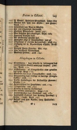 109-118, Mengelingen in Octavo