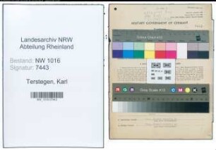 Entnazifizierung Karl Terstegen , geb. 11.08.1908 (Lohnbuchhalter)