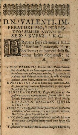 Breviarium Sexti Rufi sive Rufi Festi de victoriis et provinciis populi romani ad Valentem Augustum : Accedit libellus provinciarum romanarum ex saeculo, ut videtur, Theodosiano