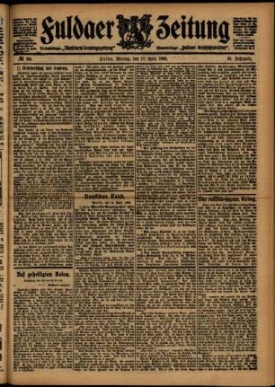 Ausgabe vom Montag, den 17. April 1905.