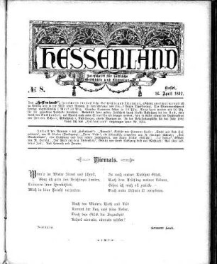 No. 8, 16. April 1892