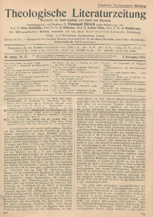 457-461 [Rezension] Bychowski, Gustav, Metaphysik und Schizophrenie