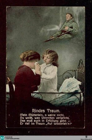 Kindes Traum: Mein Mütterlein, o weine nicht …