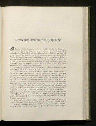 Mechanisch beförderte Ausrahmung.
