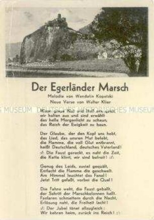 Postkarte zur deutschen Besetzung des Sudetenlandes
