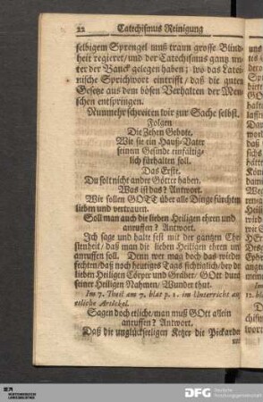 Catechismus Reinigung. Von den Zehen Geboten.
