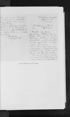 Gustav Johannsen an P. Knudsen