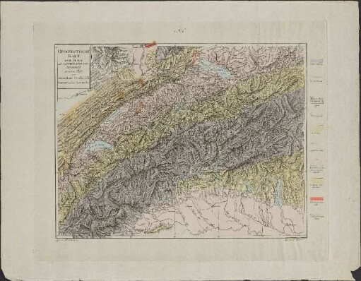 Geognostische Karte Der Alpen In Savoyen Und Der Schweitz