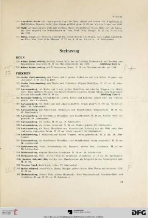 Steinzeug (Nr. 318-438)