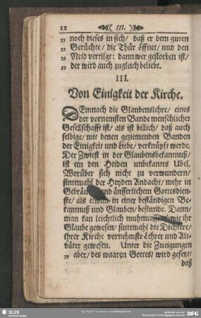 III. Von Einigkeit der Kirche
