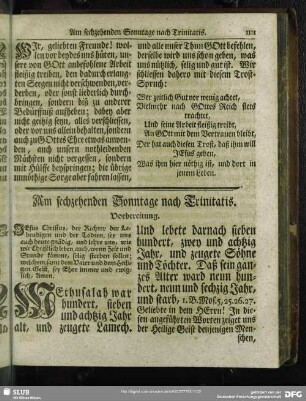 Am sechzehenden Sonntage nach Trinitatis