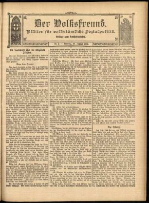 Ausgabe vom Sonntag, den 23. Januar 1910.