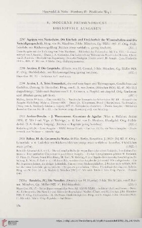 8. Moderne Pressendrucke. Bibliophile Ausgaben (Nr.2297-2406)