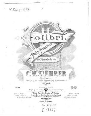 Colibri : Polka française ; für Pianoforte ; op. 199