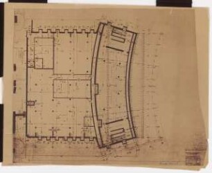 Stadthalle, Mülheim an der Ruhr Umbau: Festsaalanbau: Grundriss Kellergeschoss 1:100