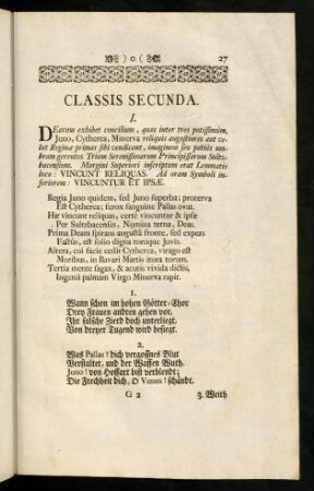 27-39, Classis Secunda