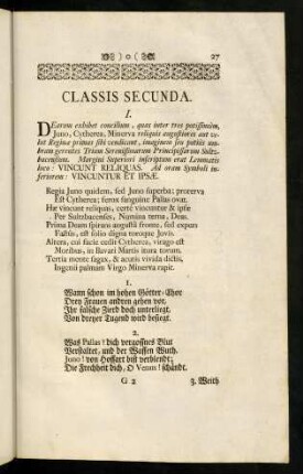 27-39, Classis Secunda
