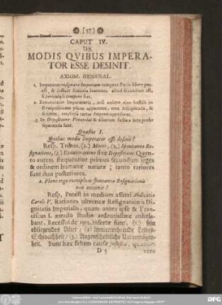 Caput IV. De Modis Quibus Imperator Esse Desinit.