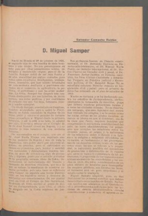 D. Miguel Samper