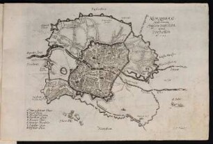 Nürnberg. Mitt denen Aussen-wercken und Vorstætten. Ao. 1709. - Stadtbefestigung Nürnberg, Nürnberg